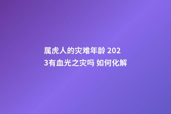 属虎人的灾难年龄 2023有血光之灾吗 如何化解